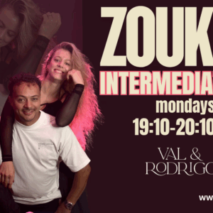 Brazilian Zouk Classes intermediate oslo Rodrigo & Val Danza