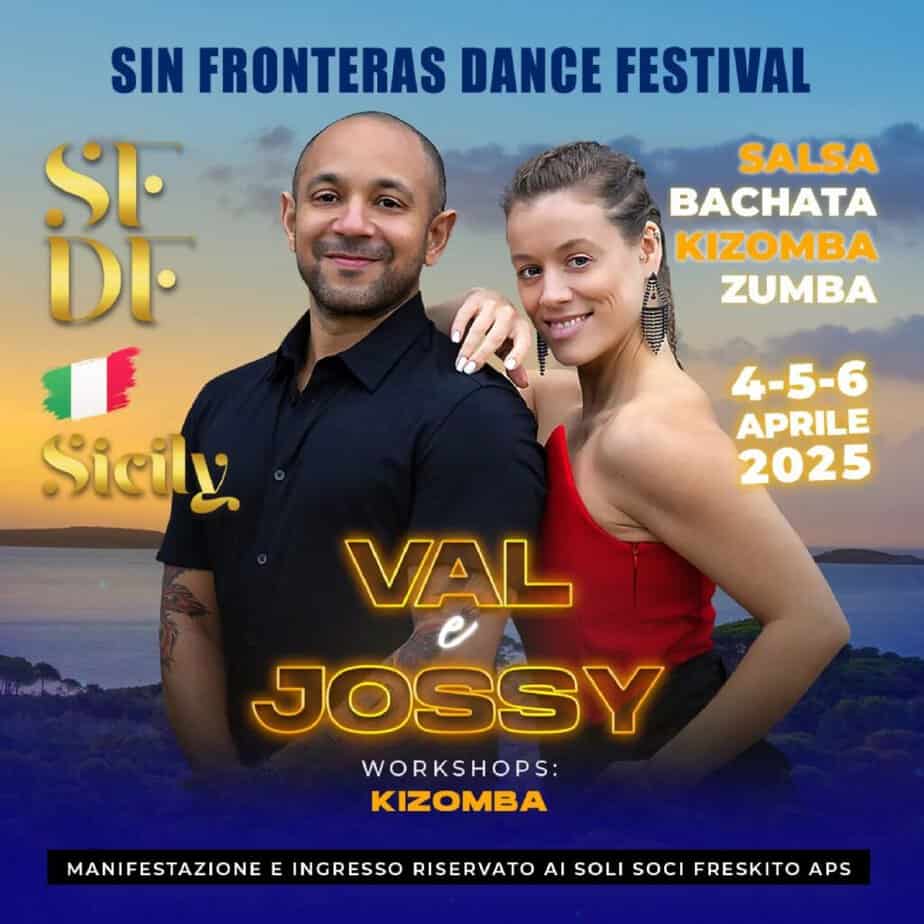 Sin fronteras dance festival Sicily Val & Jossy urban Kiz