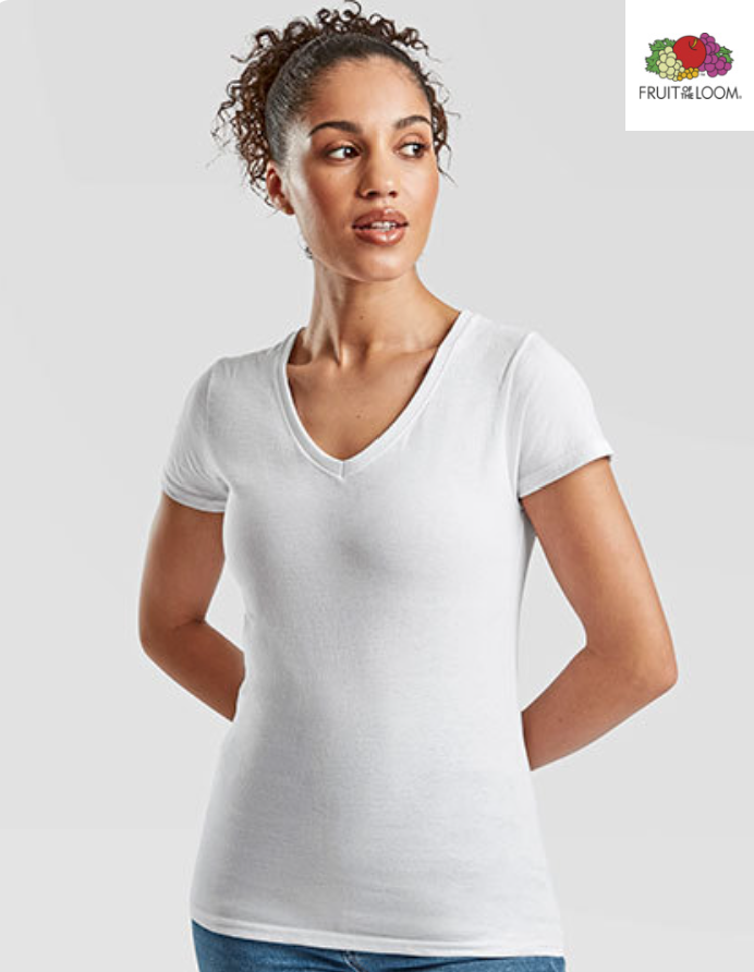 Ladies' Valeuweight V Neck Tee