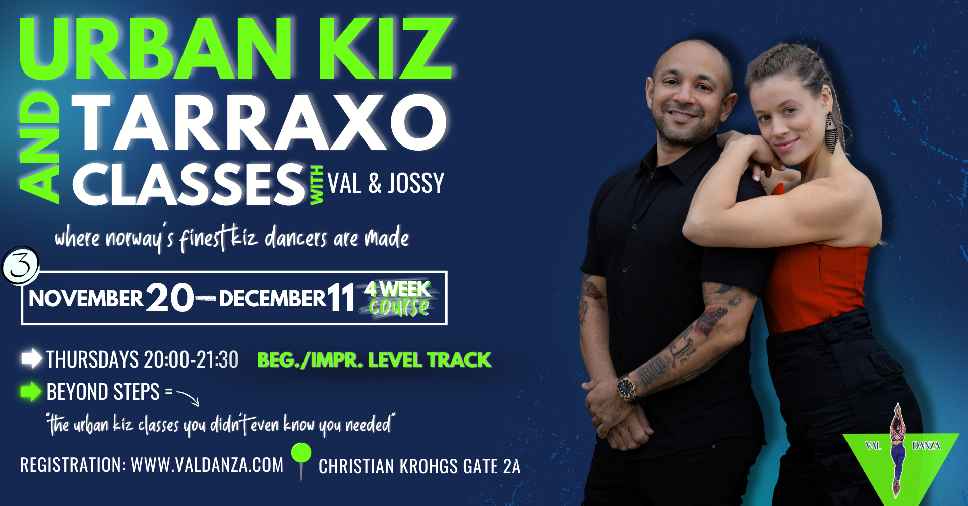 Beginner level track november course Val Danza & Jossy Urban Kiz Tarraxo Douceur Oslo.png